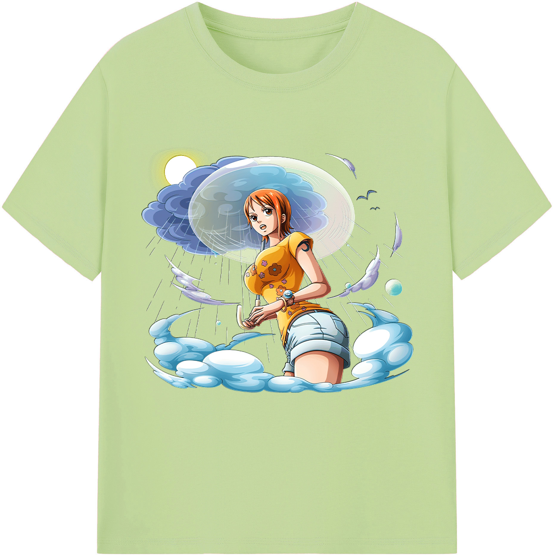 ワンピース ナミ ONE PIECE Nami 綿100％半袖Tシャツ（フロントプリント）
